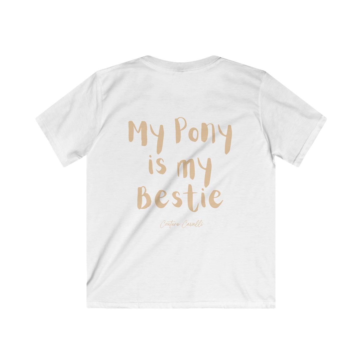 Kids Tee — "My Pony Is My Bestie" Cute Horse Shirt for Little Girls