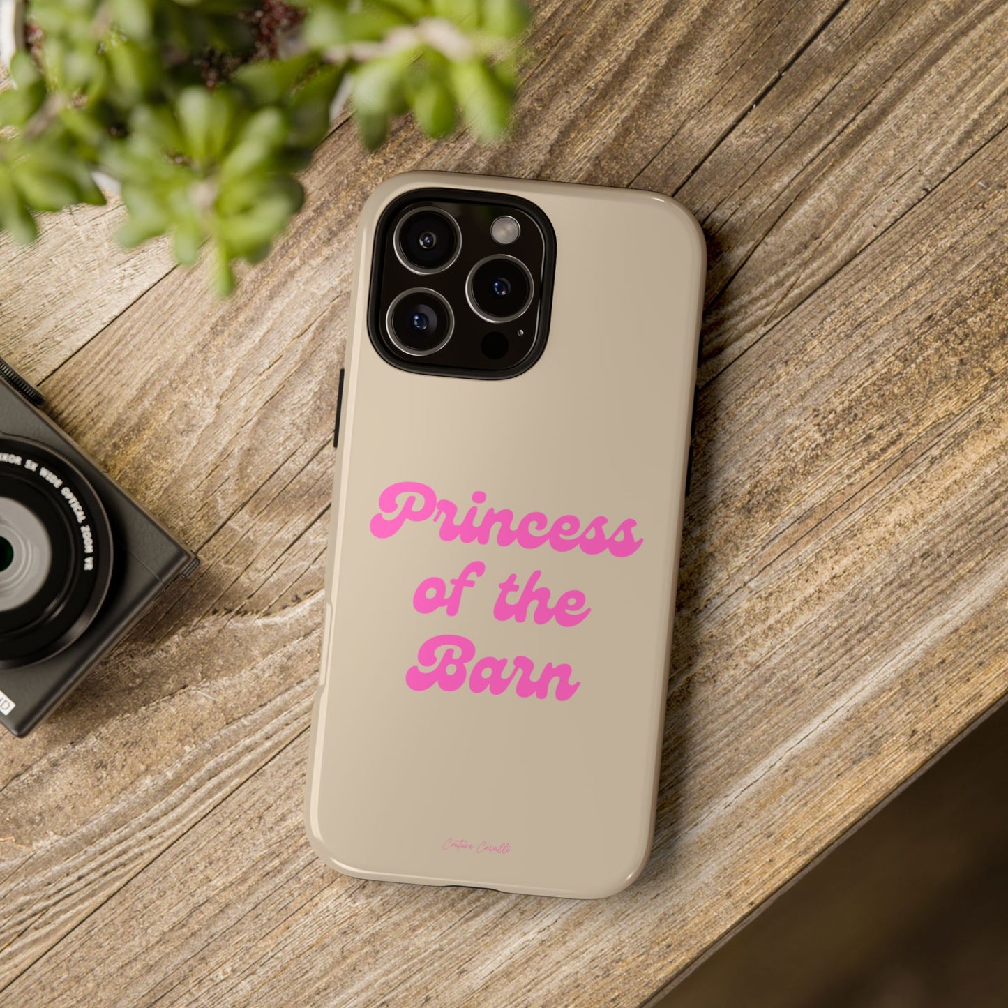 Phone Case — "Princess of the Barn" Pink Script Protective Tough Case