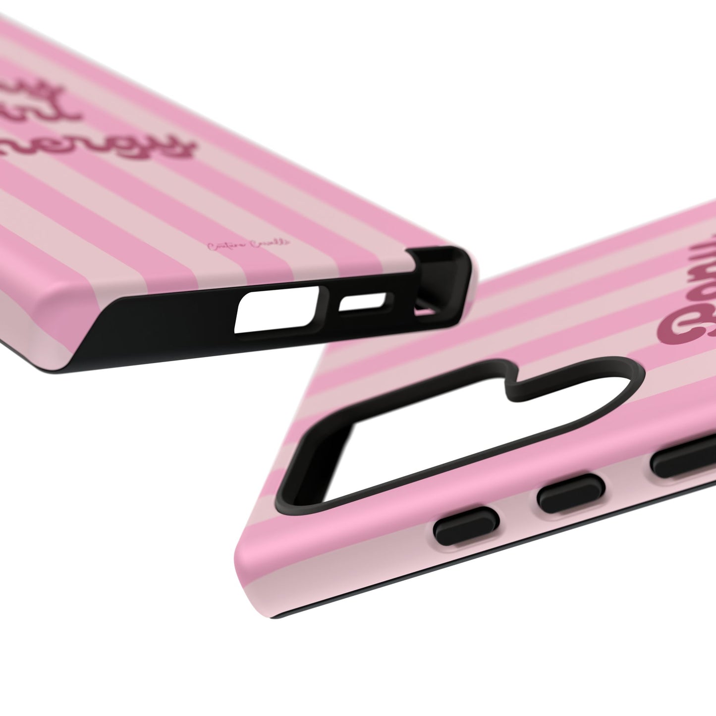 Pony Girl Energy Tough Phone Case — Pink Striped Protective Cover