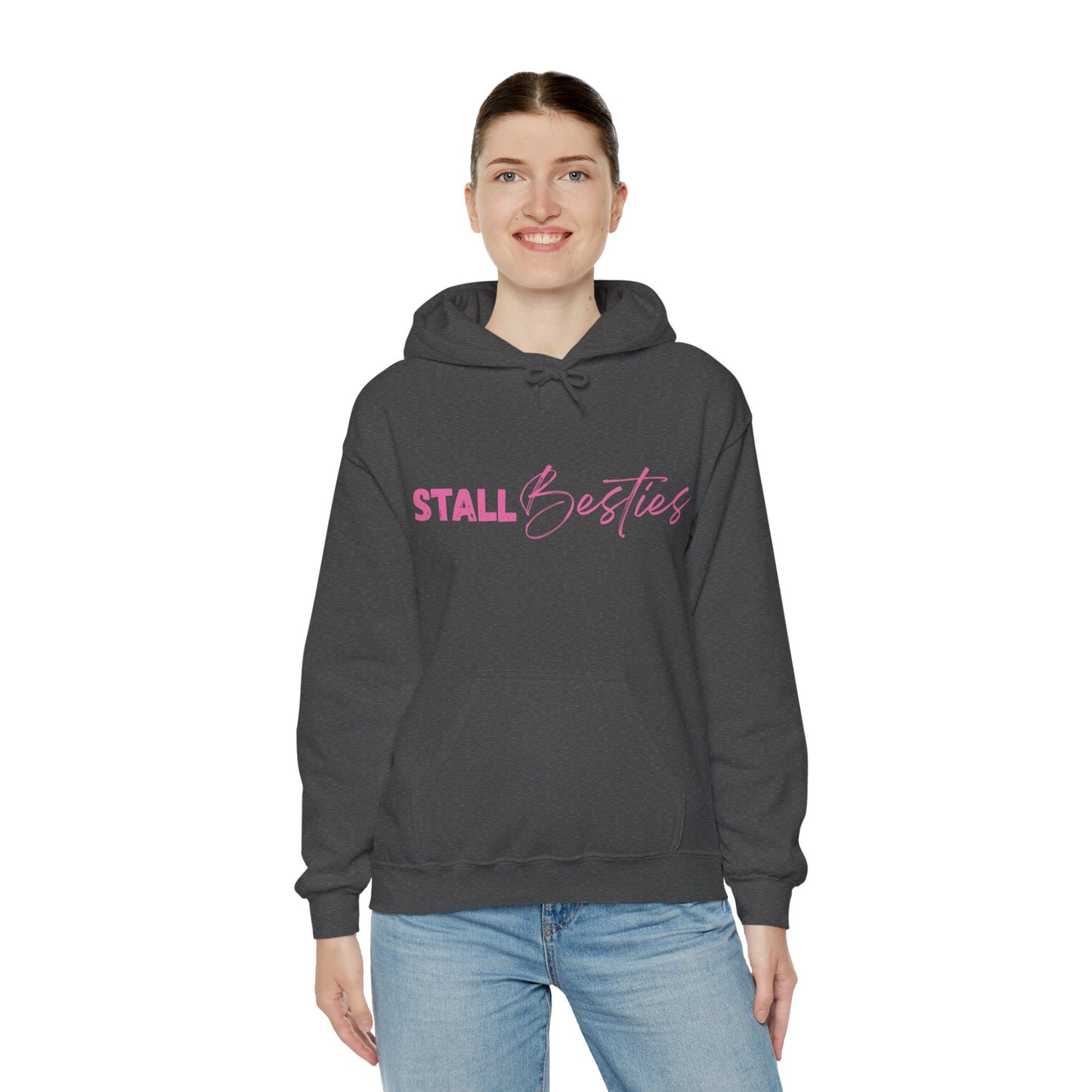 Stall Besties Hoodie | Pferde Hoodie für beste Stallfreunde - Reit Hoodie mit pinke Print - Geschenk für Reiterinnen
