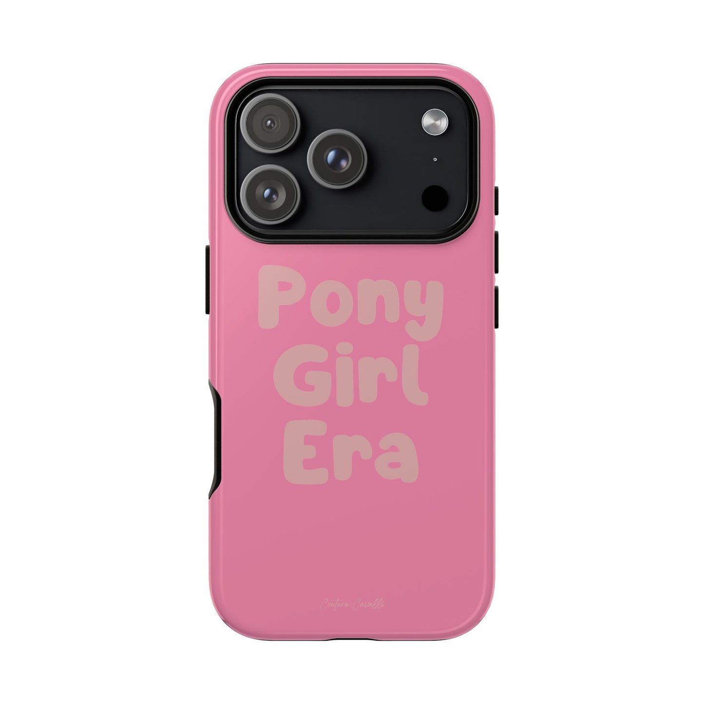 Pony Girl Era Phone Case — Pink Retro Text Protective Tough Case