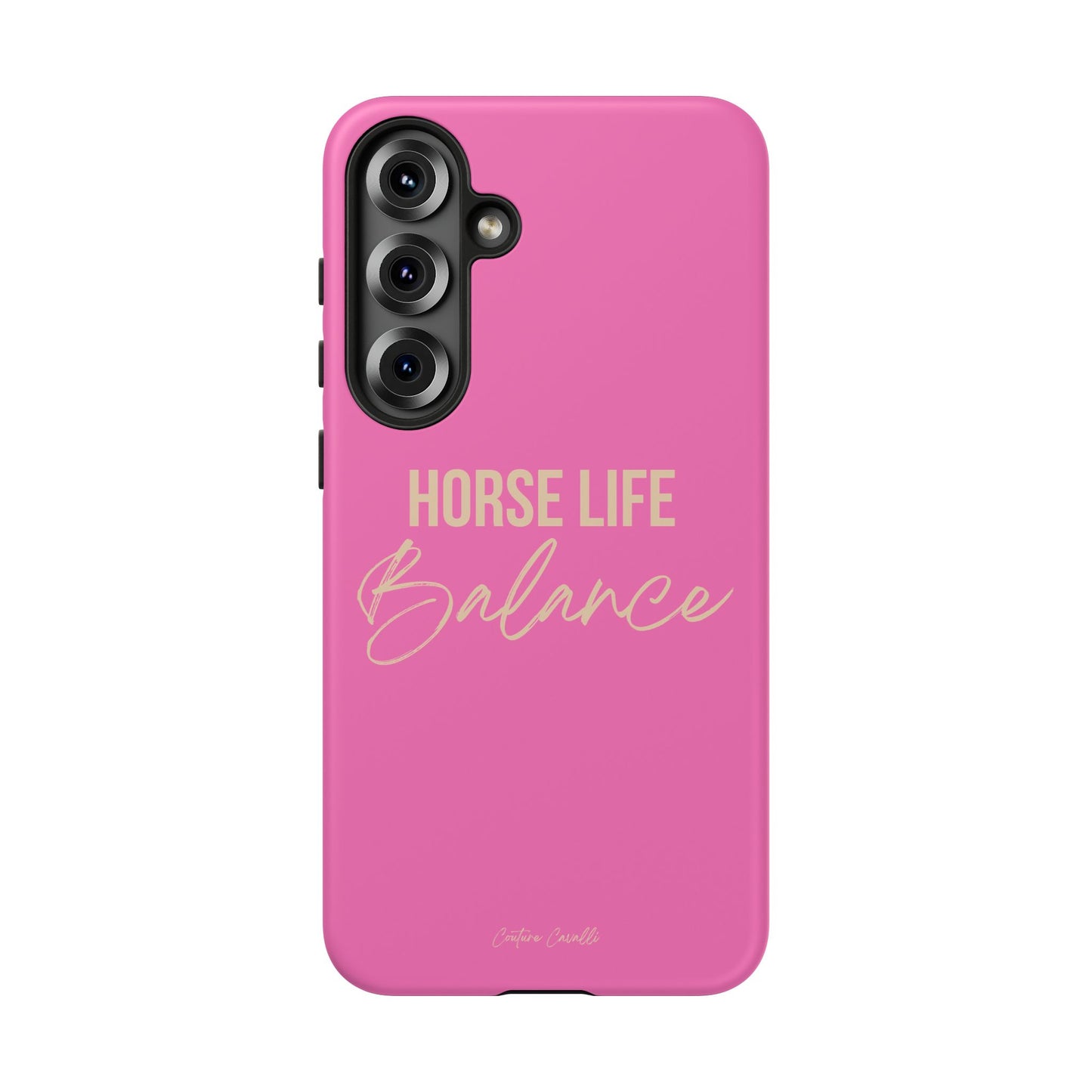 Horse Life Balance Phone Case - Pink Tough Protective Cover