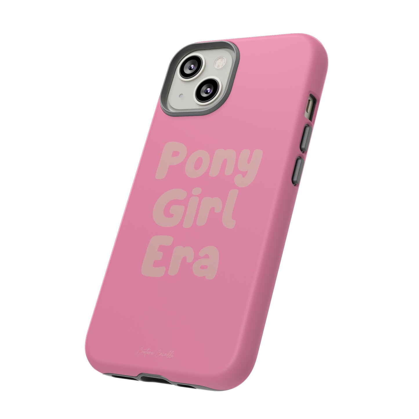 Pony Girl Era Phone Case — Pink Retro Text Protective Tough Case