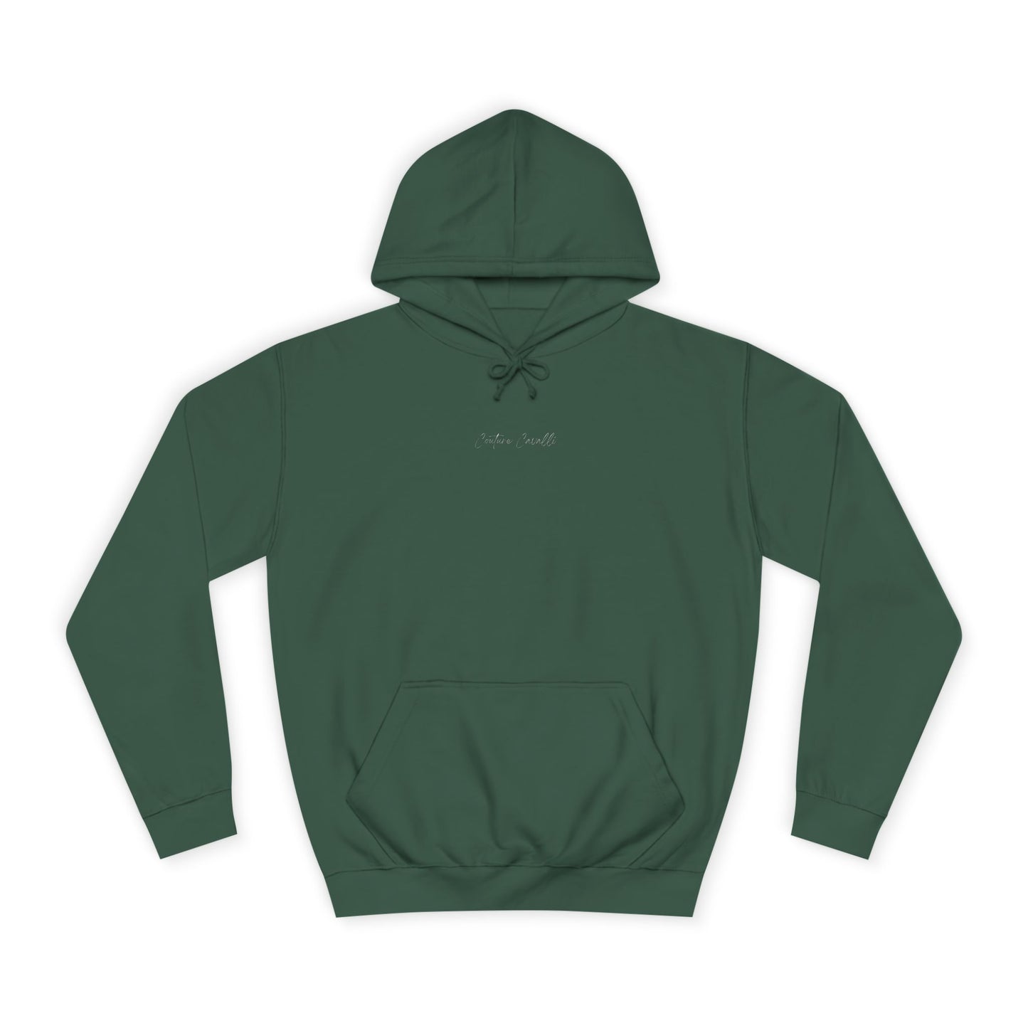 College Hoodie — 'PONY FIRST.' Metallic Back Print, Casual Campus Pullover