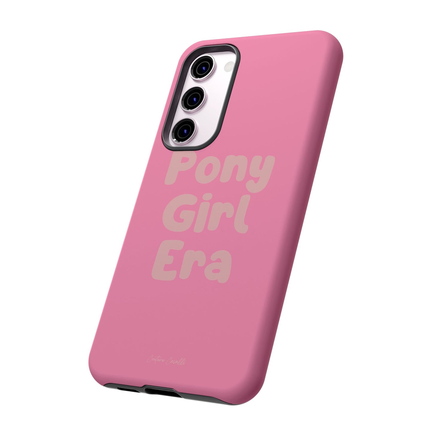 Pony Girl Era Phone Case — Pink Retro Text Protective Tough Case