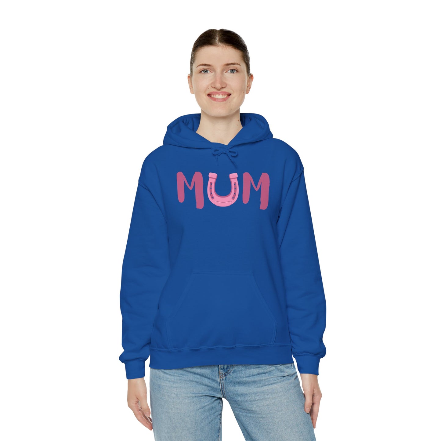 MUM Reitsport Hoodie personalisiert am Ärmel mit Pferdename – Pink Horse Mum Hoodie – emotionales Stall Statement