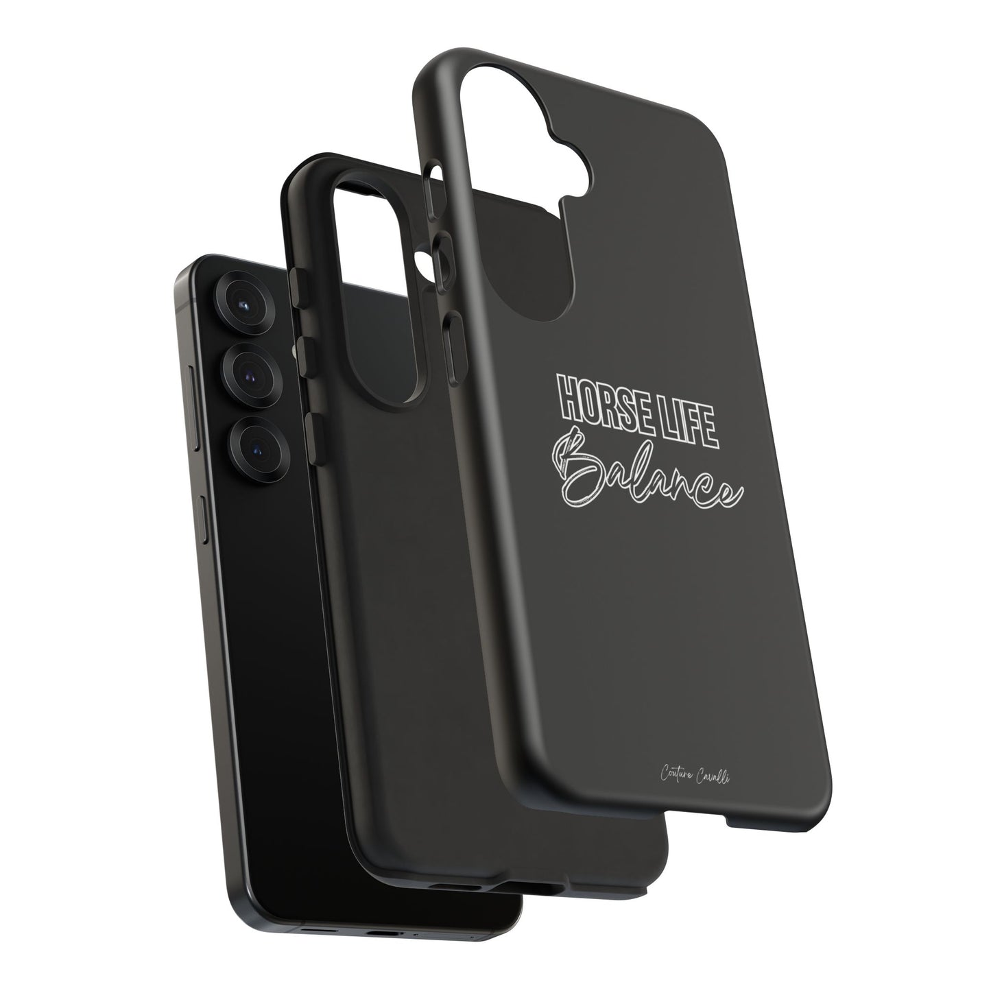 Phone Case - "Horse Life Balance" Glossy Tough Protective Case for Equestrians