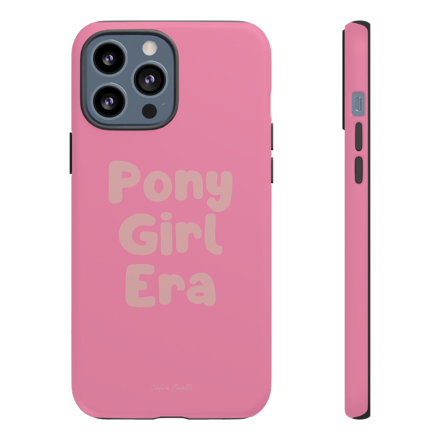 Pony Girl Era Phone Case — Pink Retro Text Protective Tough Case