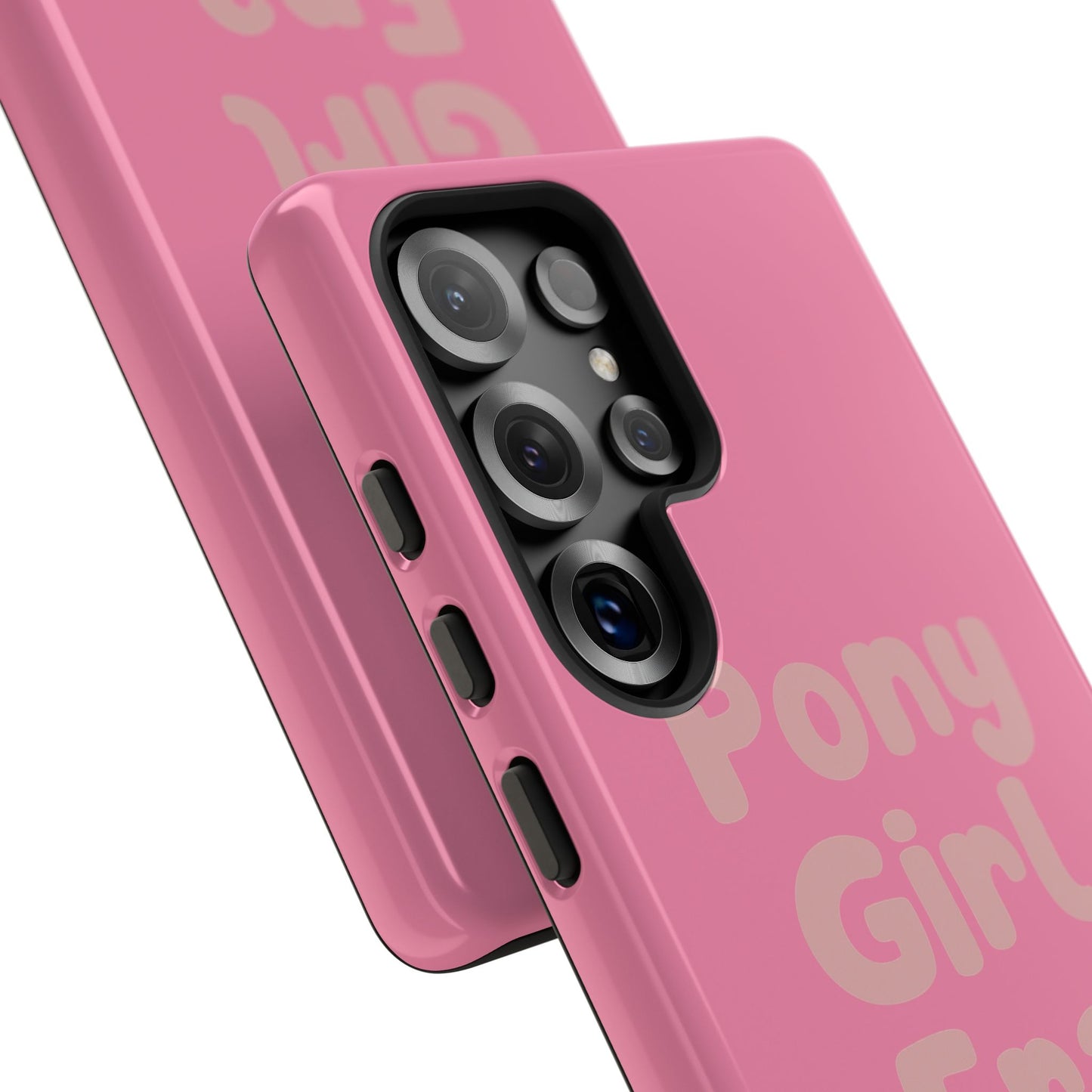 Pony Girl Era Phone Case — Pink Retro Text Protective Tough Case