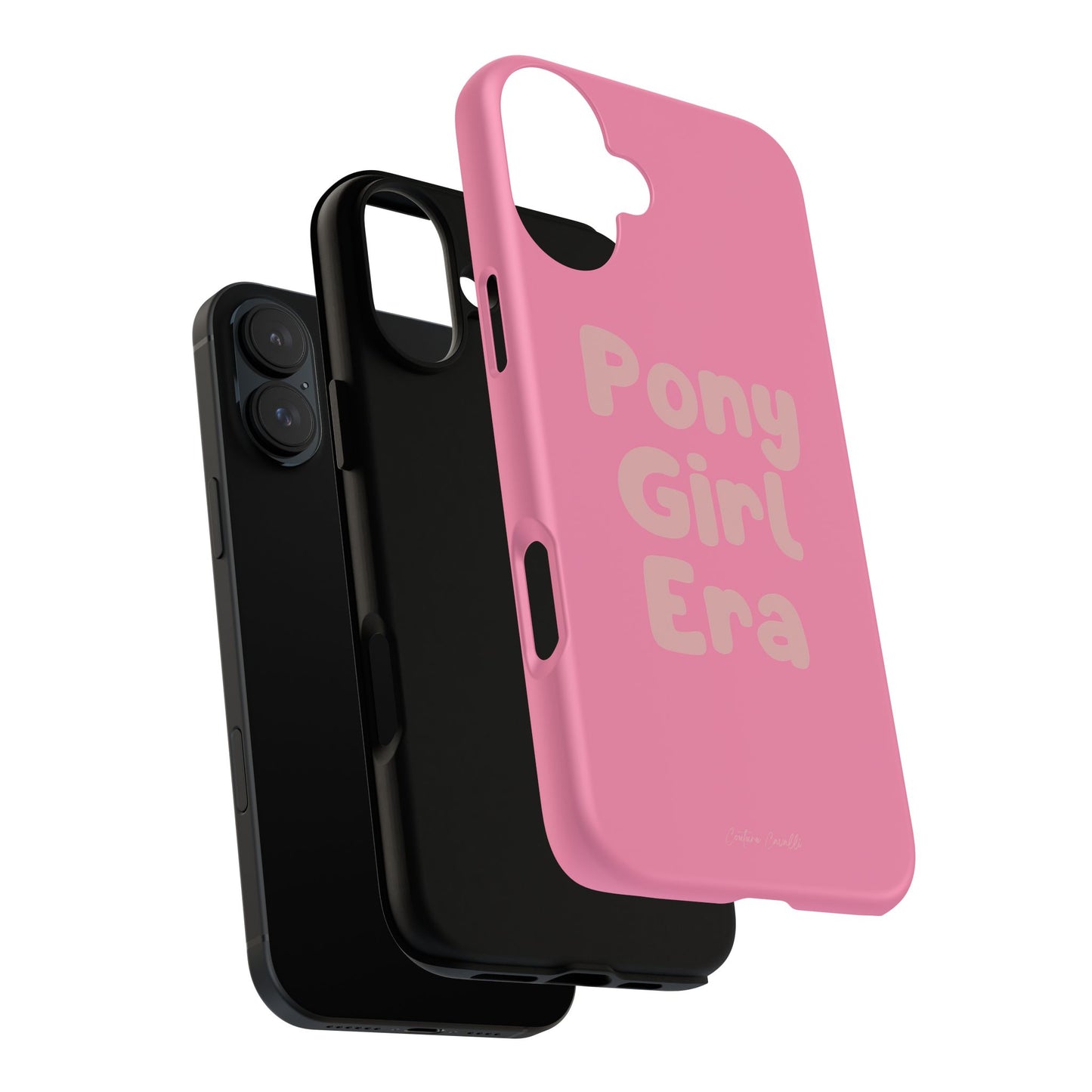 Pony Girl Era Phone Case — Pink Retro Text Protective Tough Case