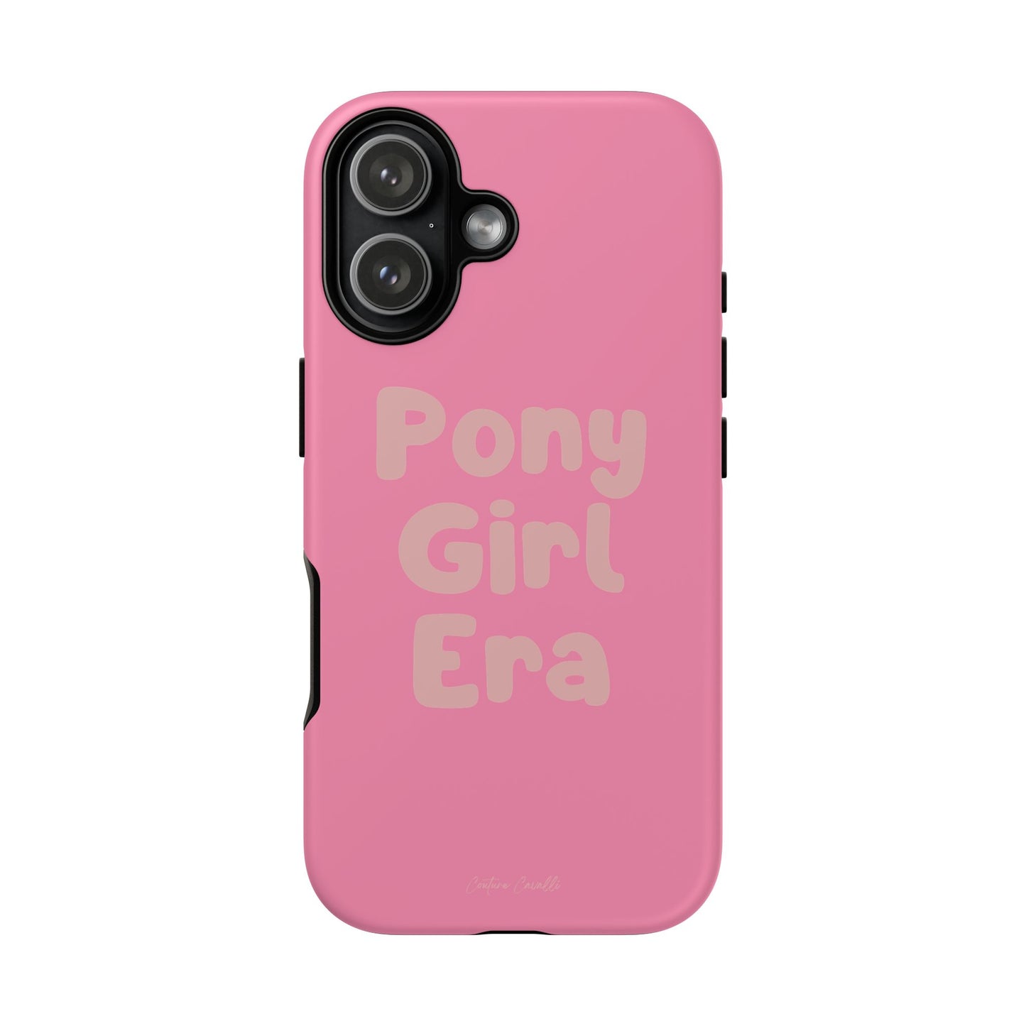 Pony Girl Era Phone Case — Pink Retro Text Protective Tough Case
