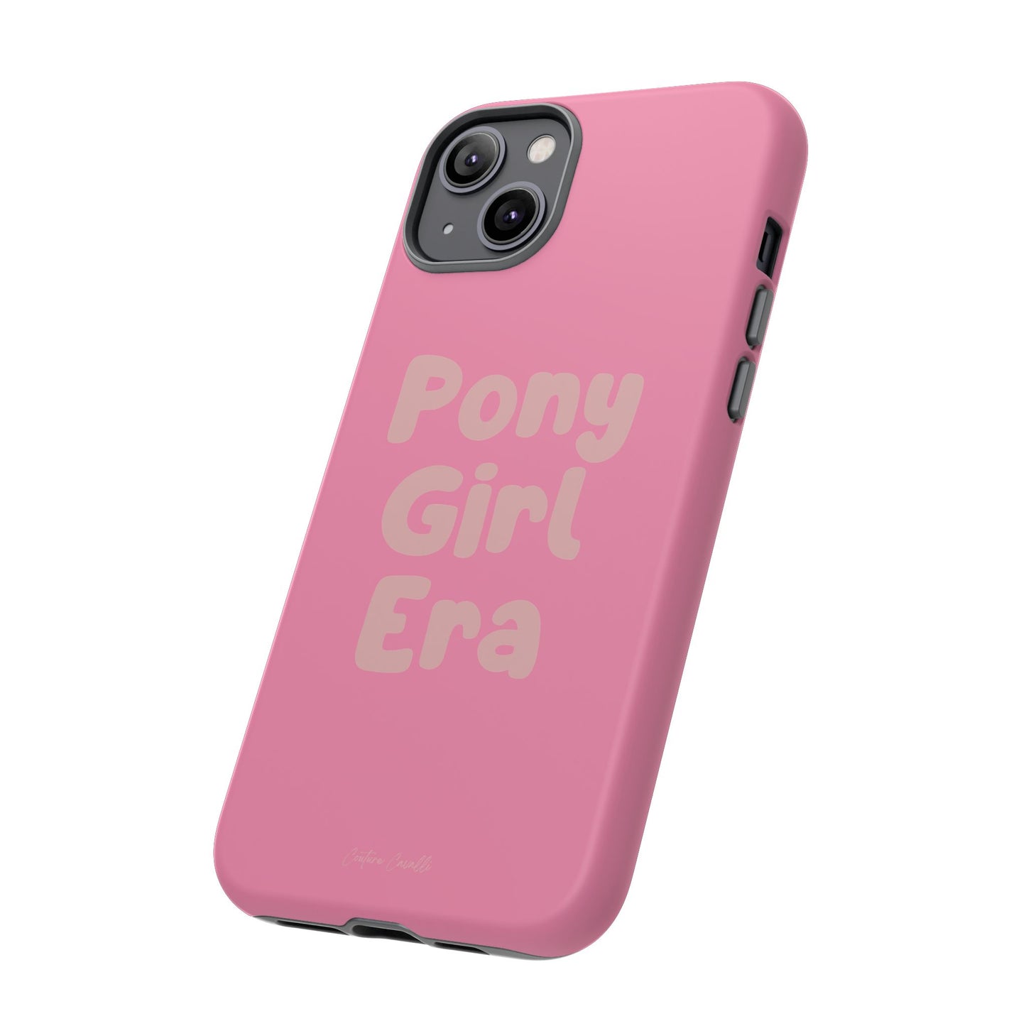 Pony Girl Era Phone Case — Pink Retro Text Protective Tough Case