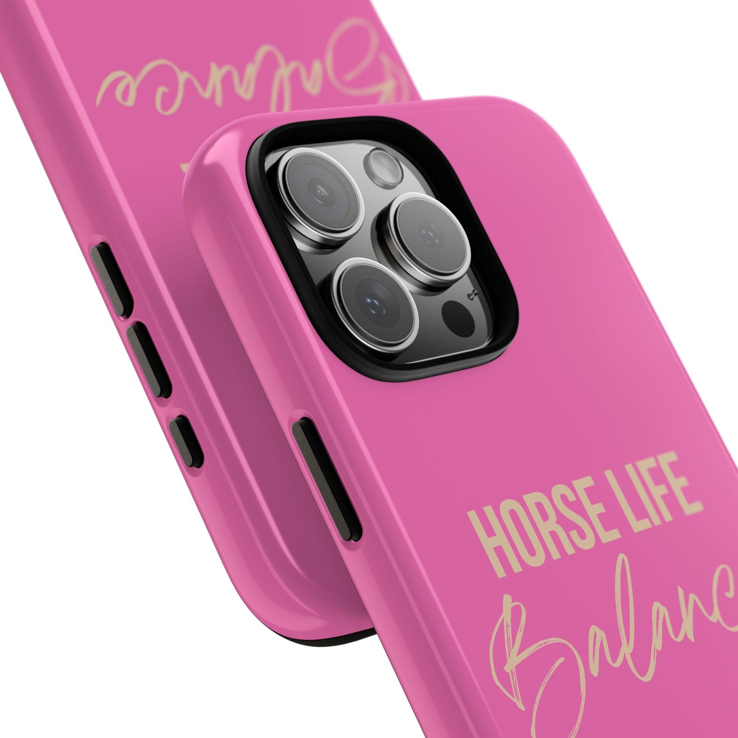 Horse Life Balance Phone Case - Pink Tough Protective Cover