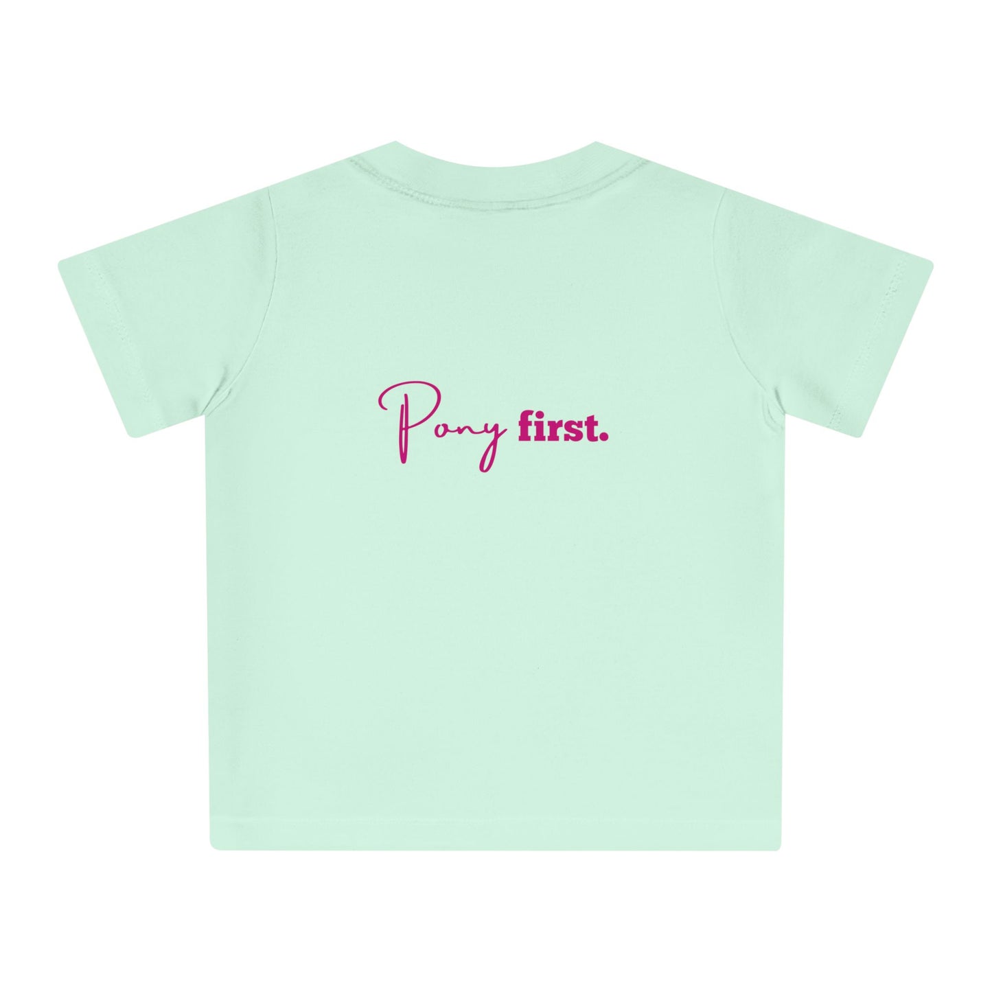 Pony First Baby T-Shirt – Pferdeliebe Shirt | Reitsport Baby Outfit | Stall Mode 2026