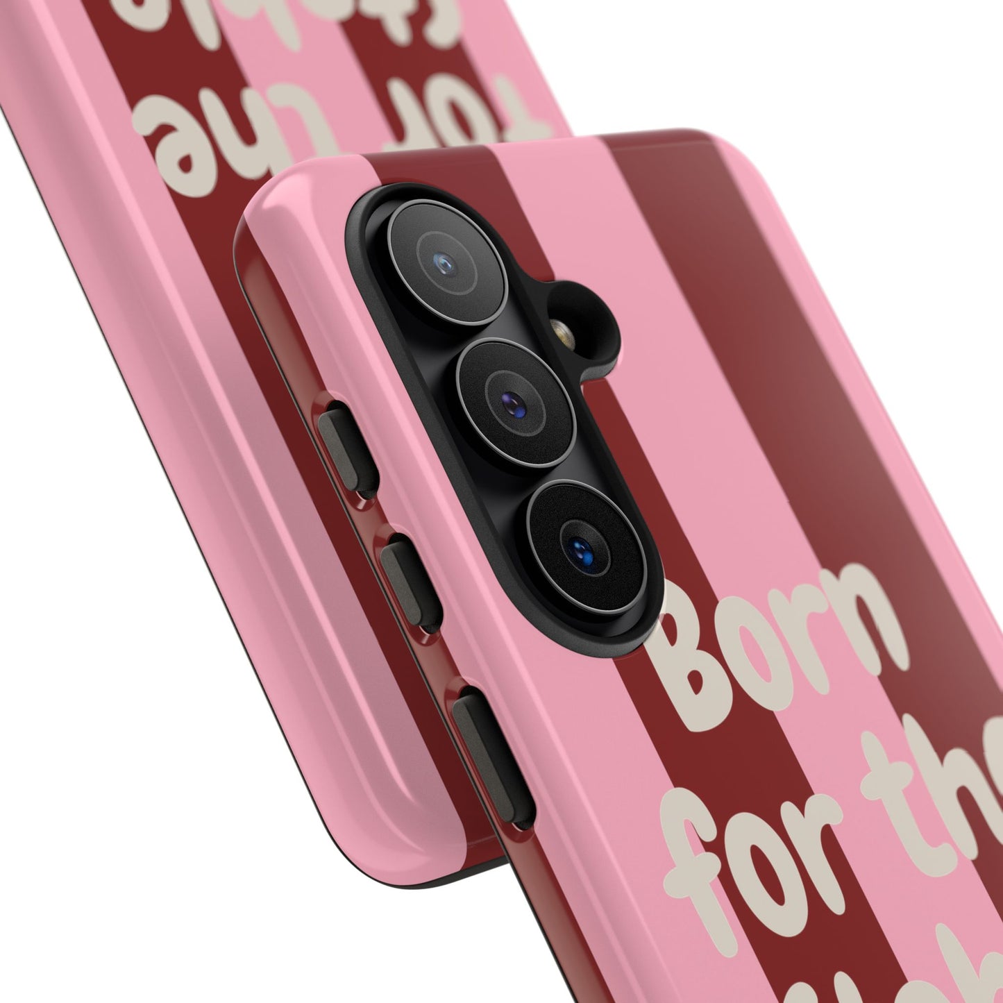 Phone Case — "Born for the Stable" Pink Striped Protective Tough Case