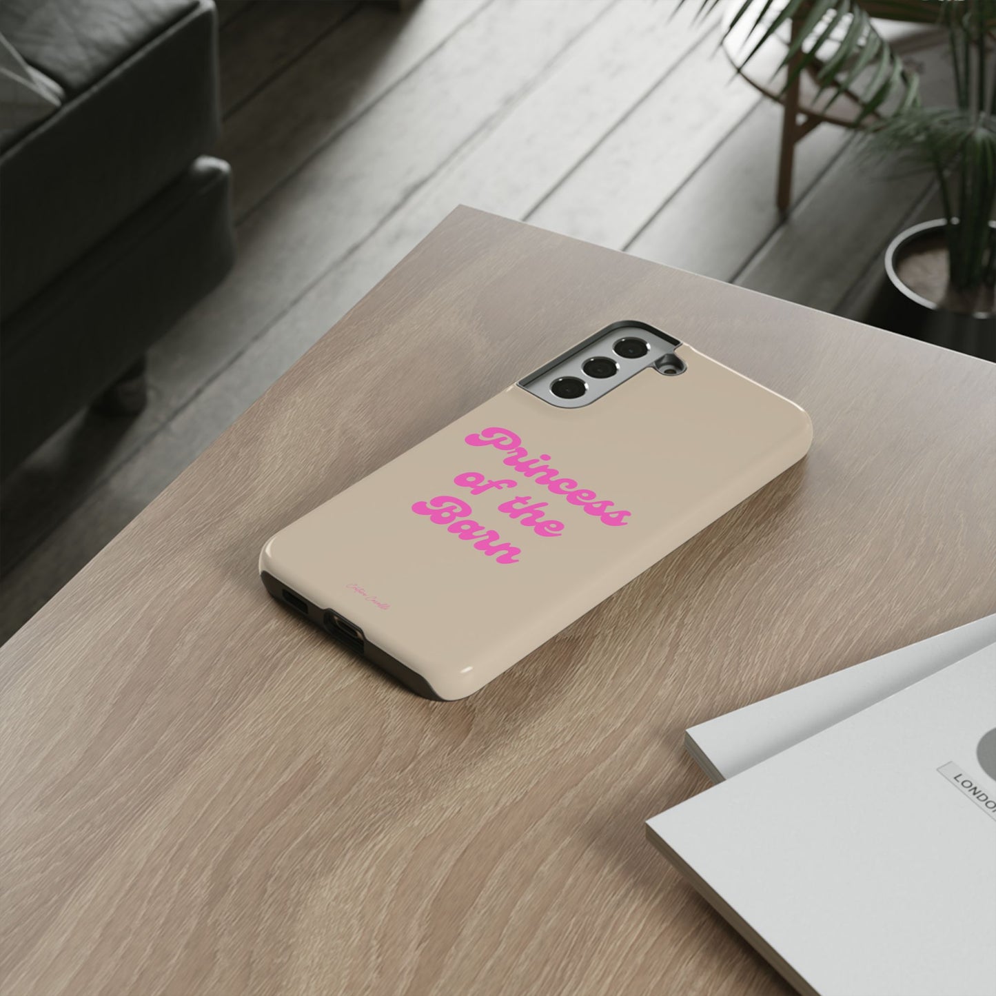 Phone Case — "Princess of the Barn" Pink Script Protective Tough Case