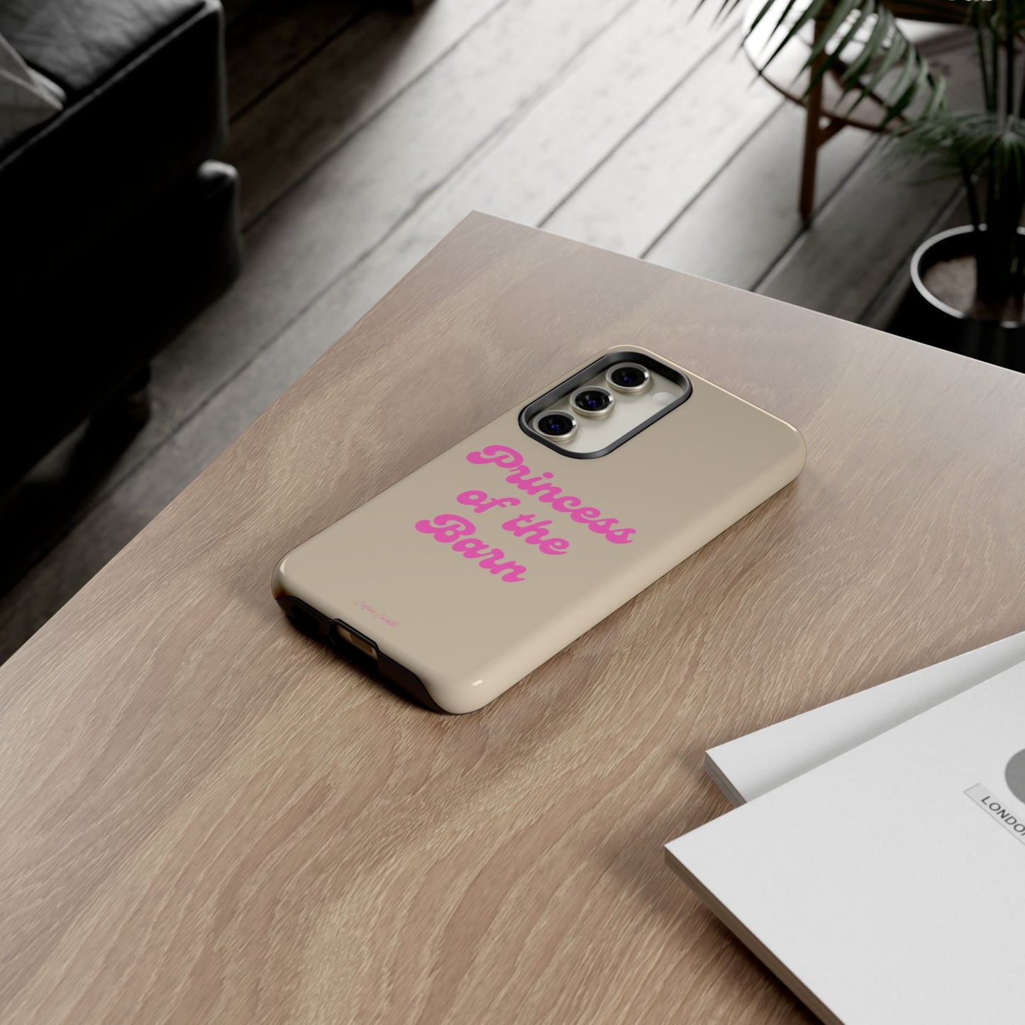Phone Case — "Princess of the Barn" Pink Script Protective Tough Case