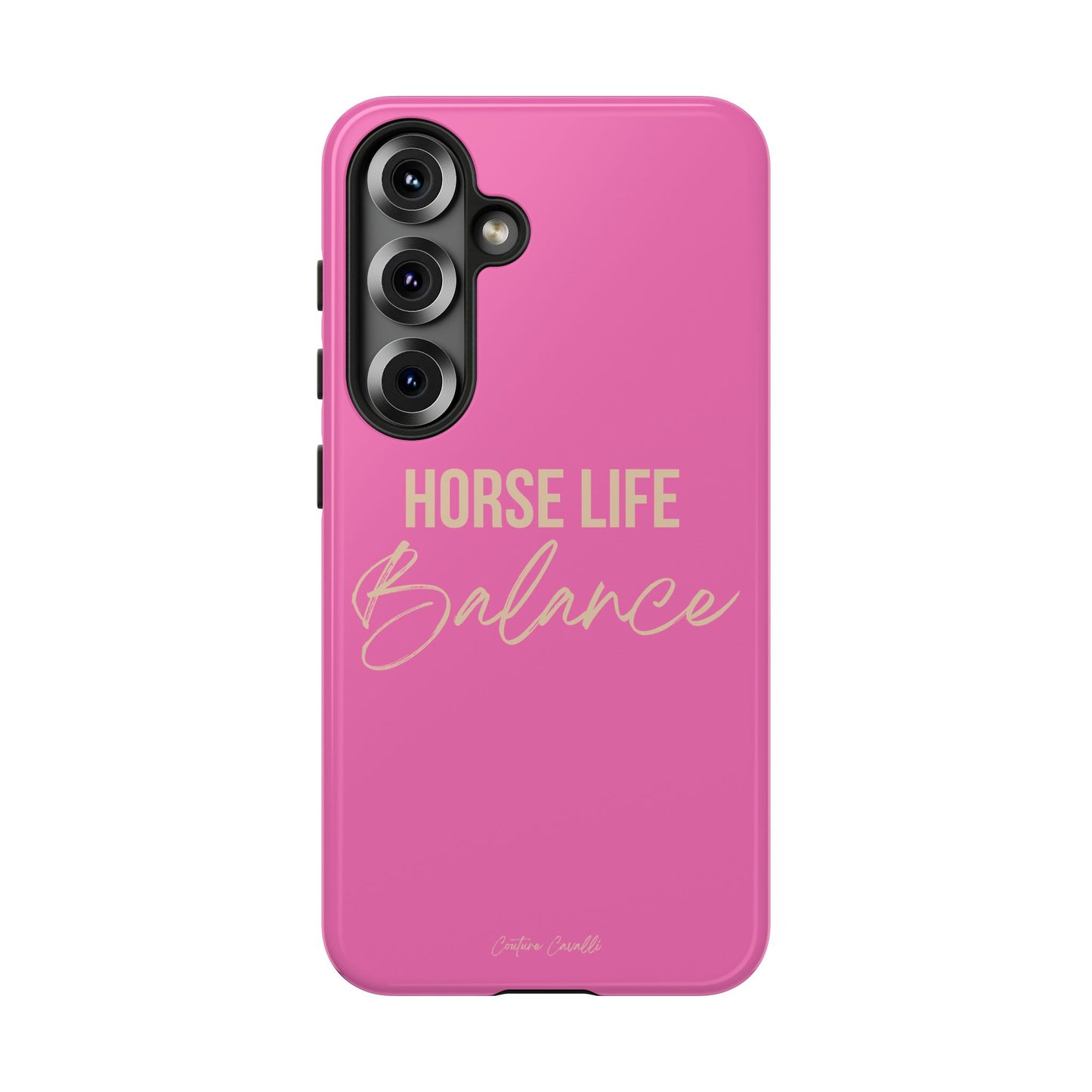 Horse Life Balance Phone Case - Pink Tough Protective Cover