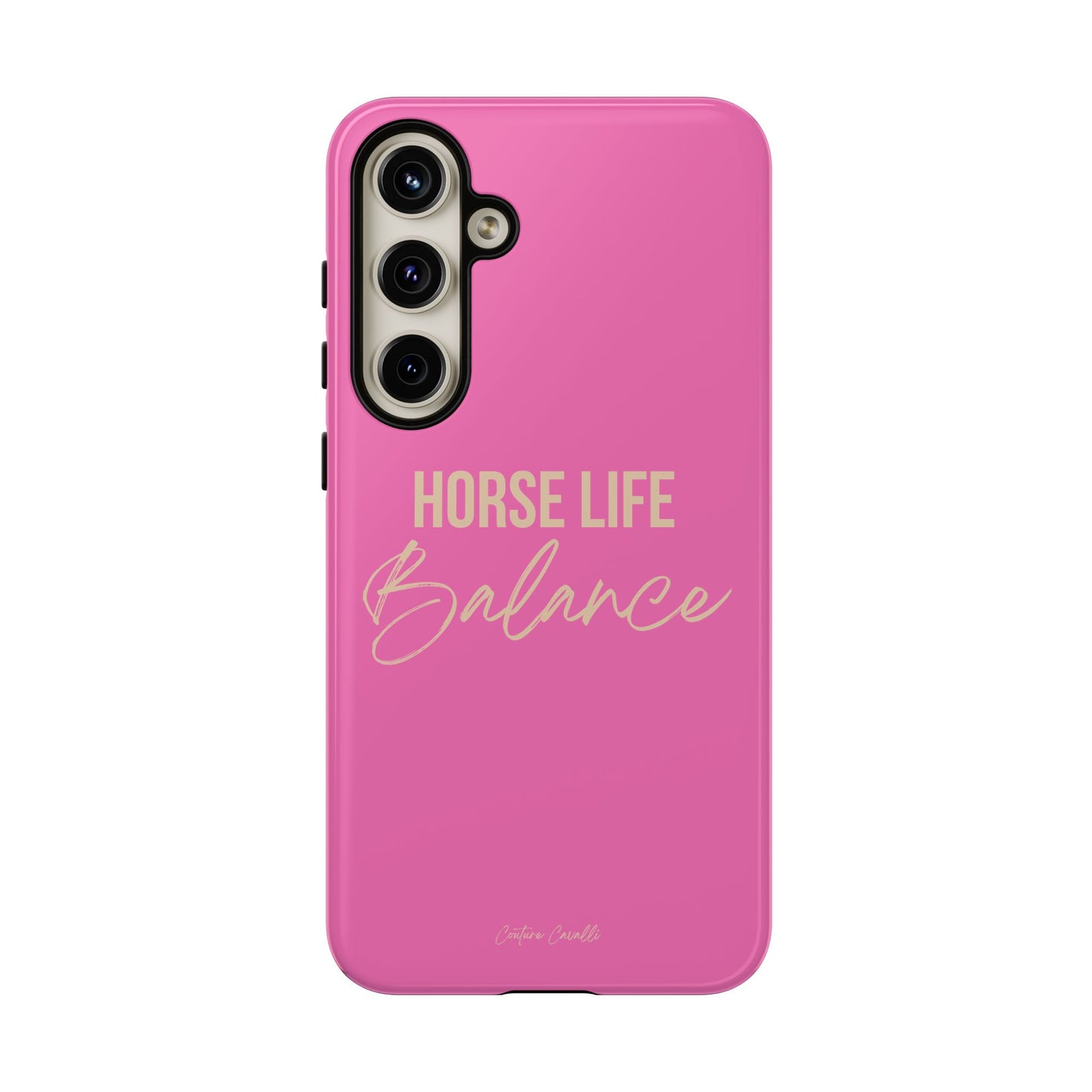 Horse Life Balance Phone Case - Pink Tough Protective Cover