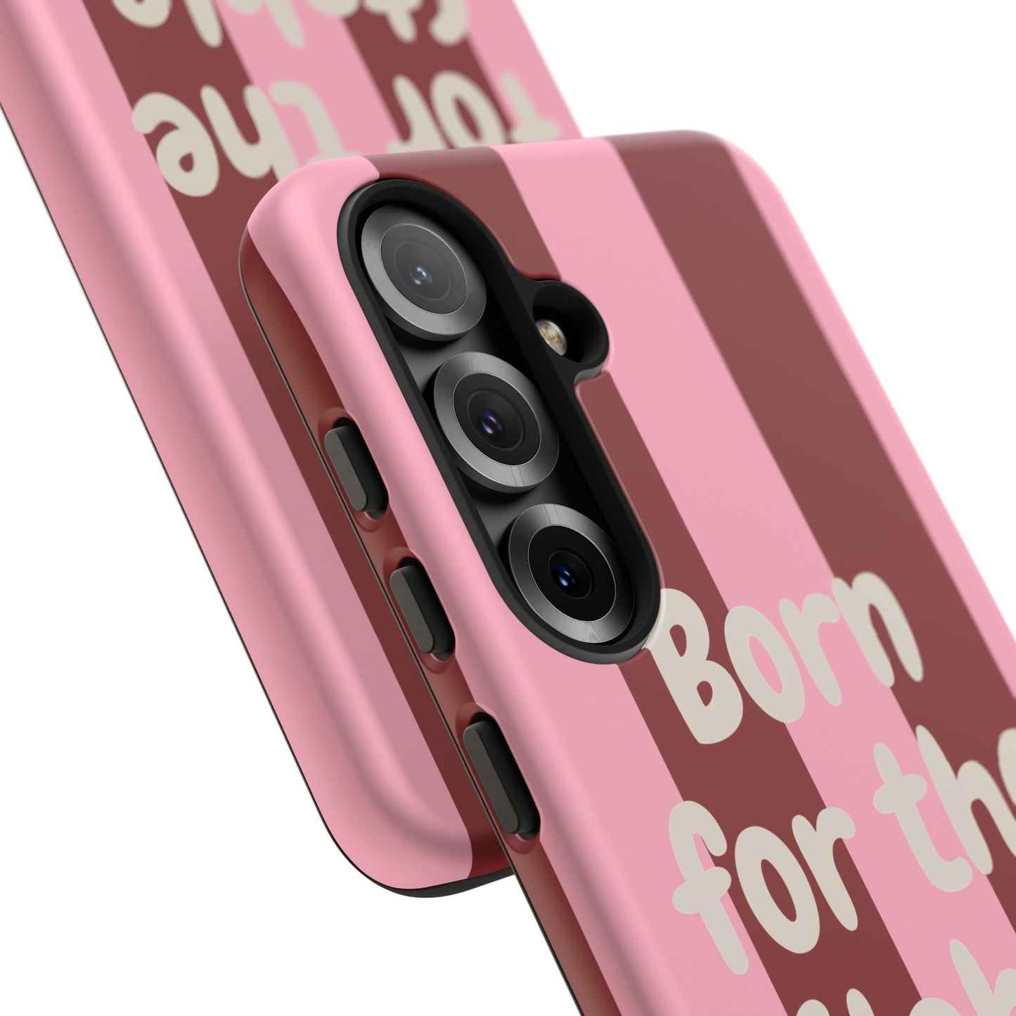 Phone Case — "Born for the Stable" Pink Striped Protective Tough Case