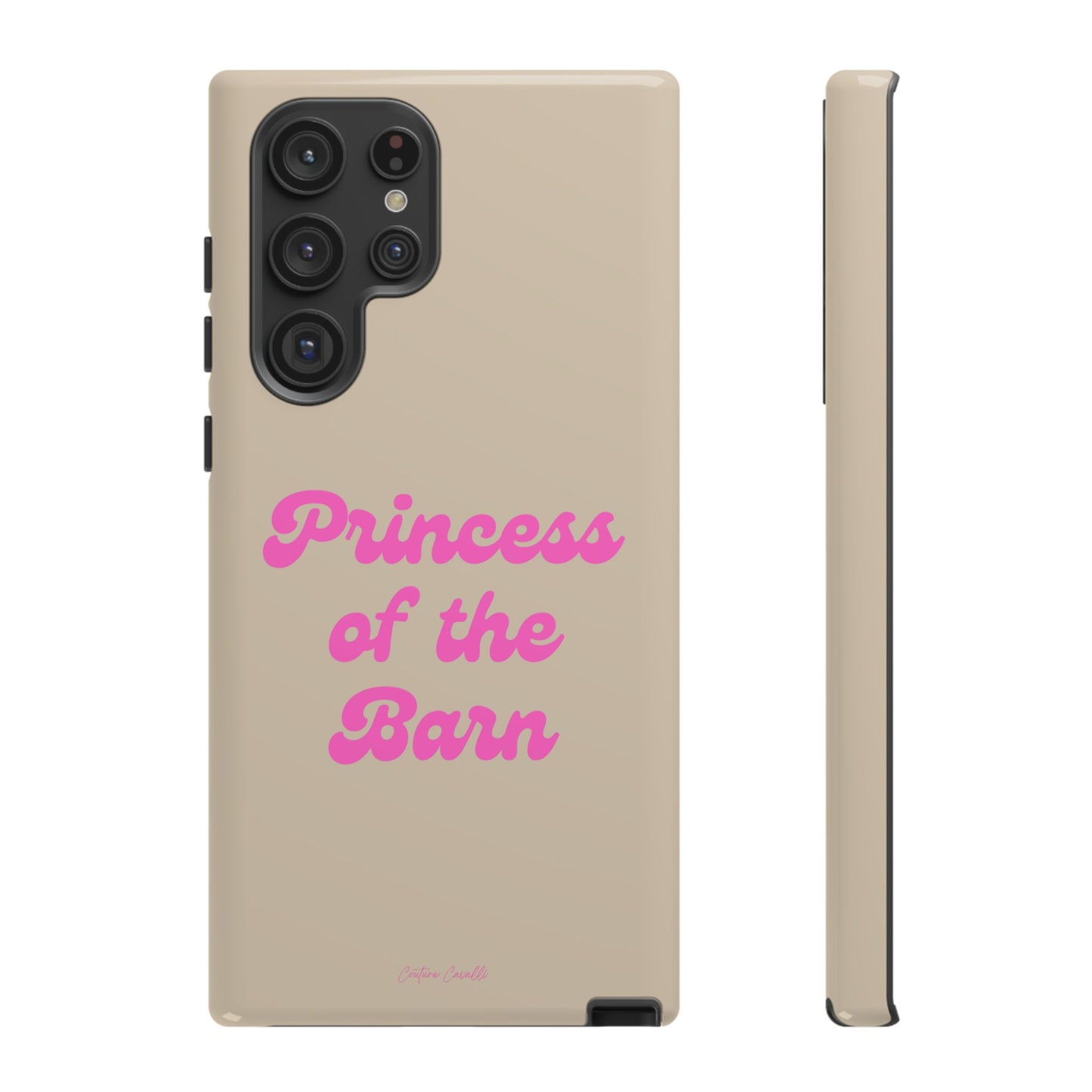 Phone Case — "Princess of the Barn" Pink Script Protective Tough Case