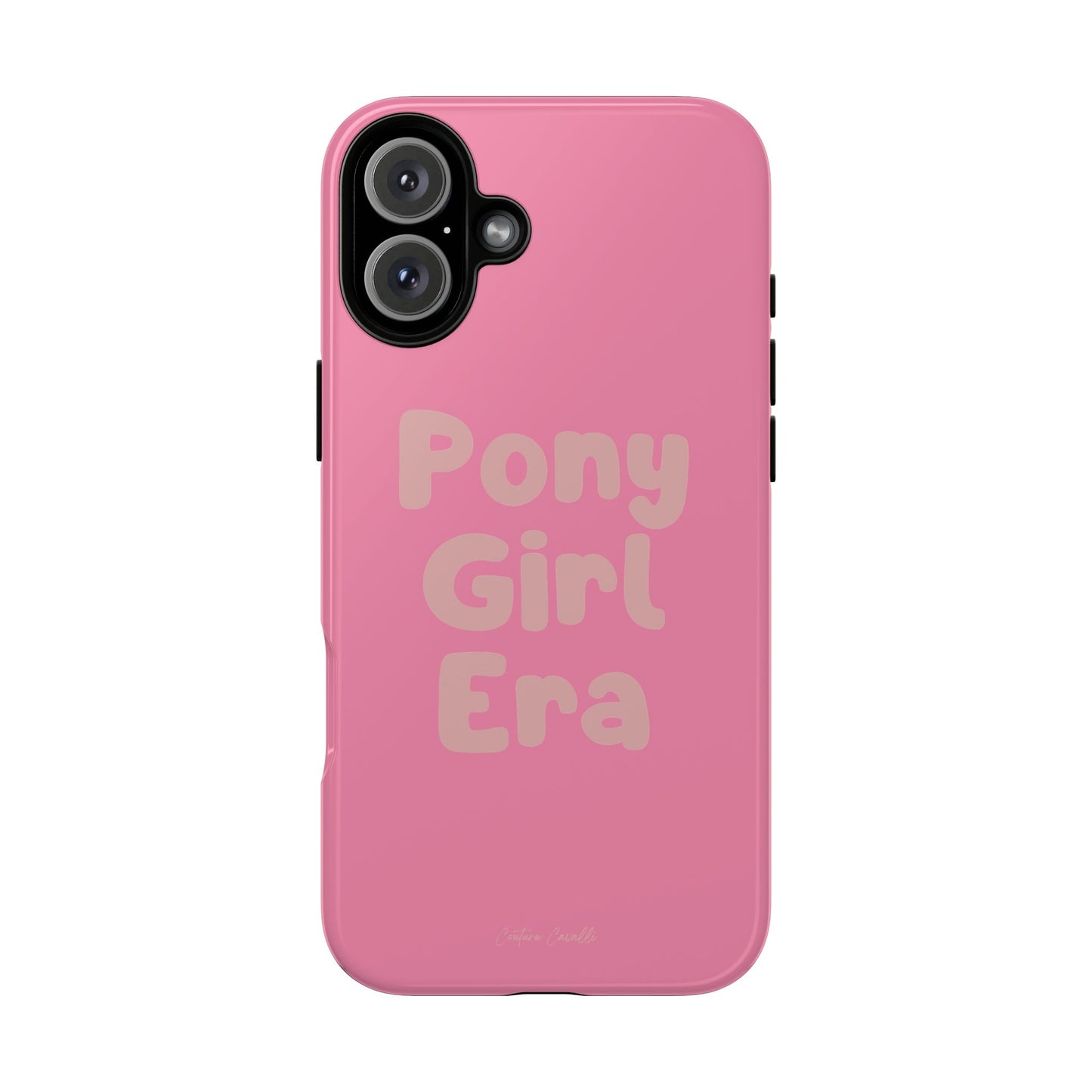 Pony Girl Era Phone Case — Pink Retro Text Protective Tough Case