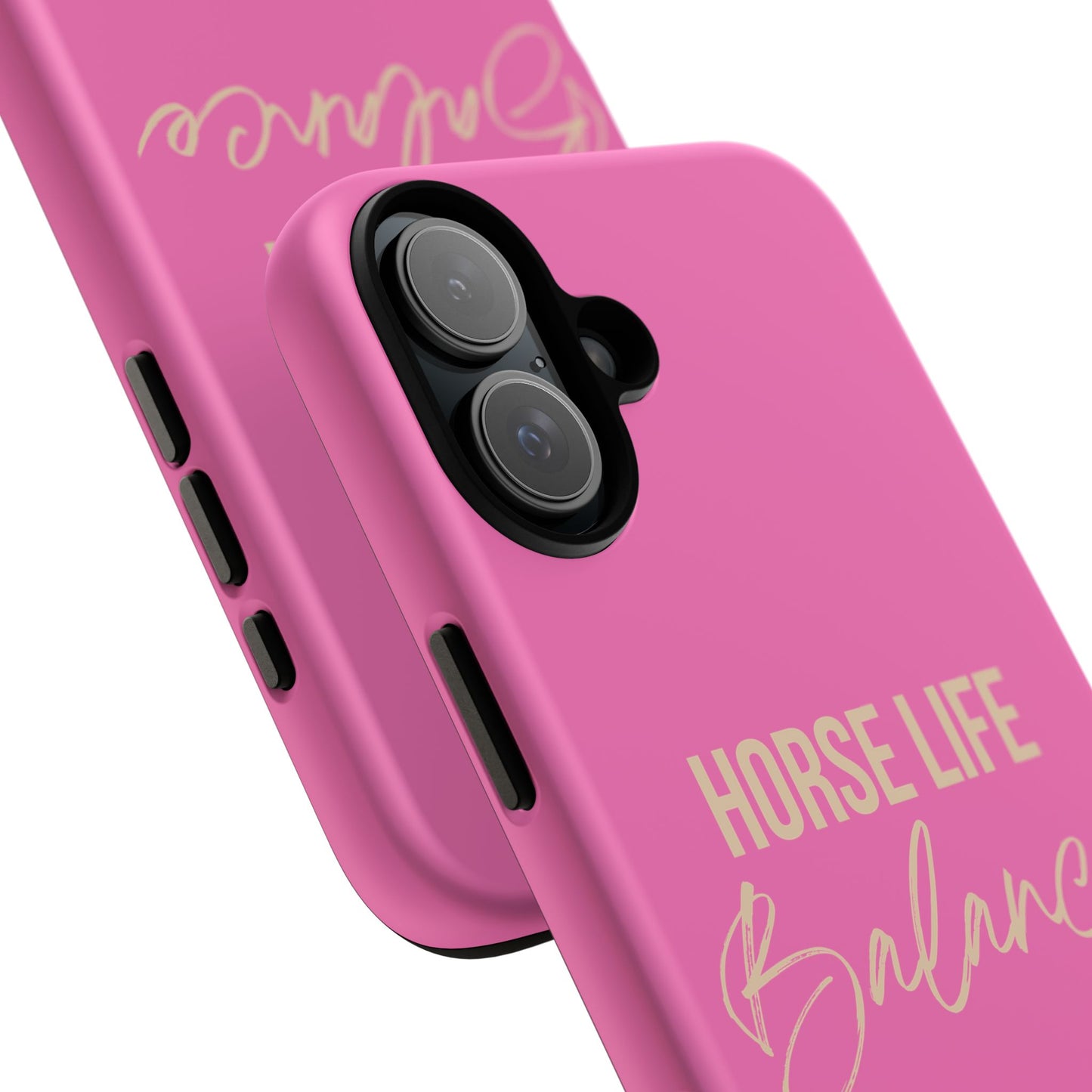 Horse Life Balance Phone Case - Pink Tough Protective Cover