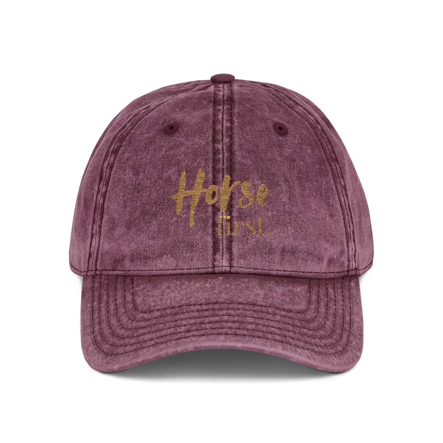Horse first.Cap - Embroidered Vintage Cap