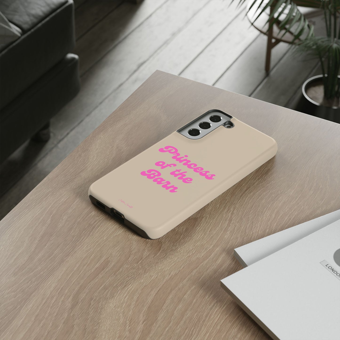 Phone Case — "Princess of the Barn" Pink Script Protective Tough Case