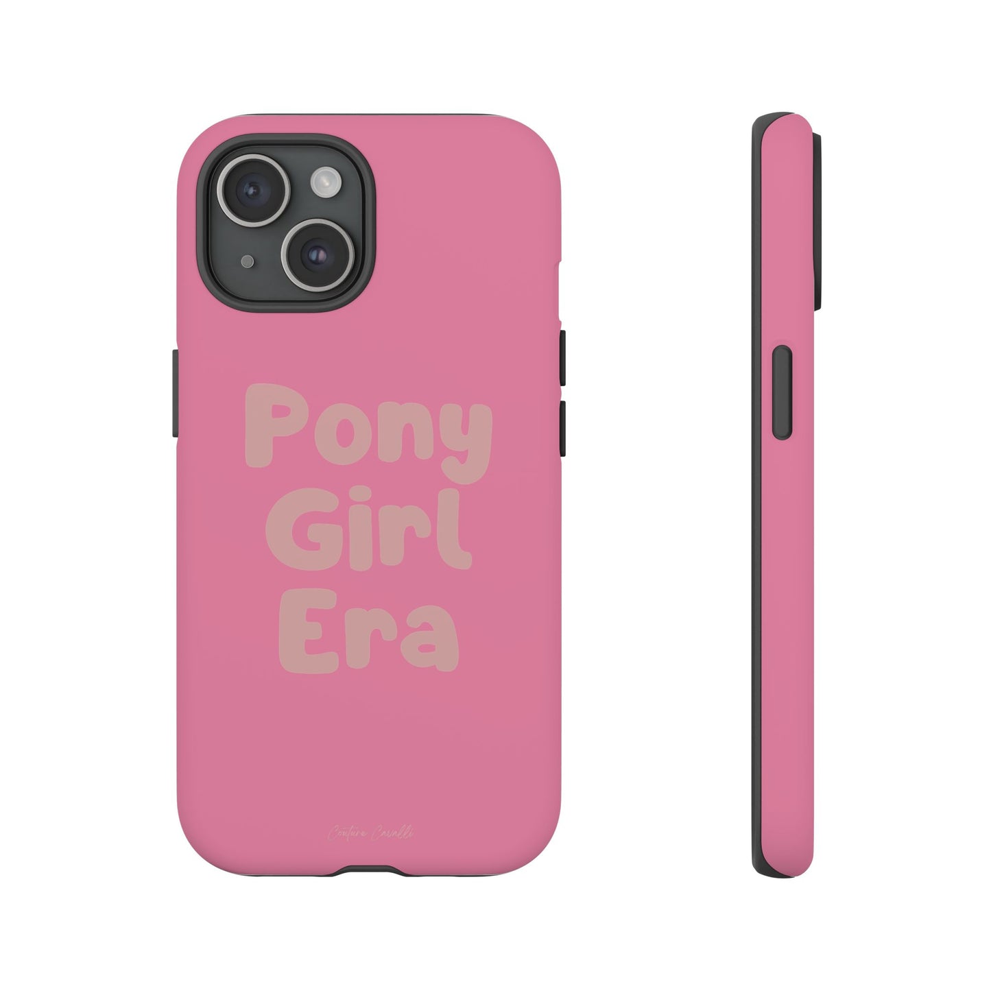 Pony Girl Era Phone Case — Pink Retro Text Protective Tough Case