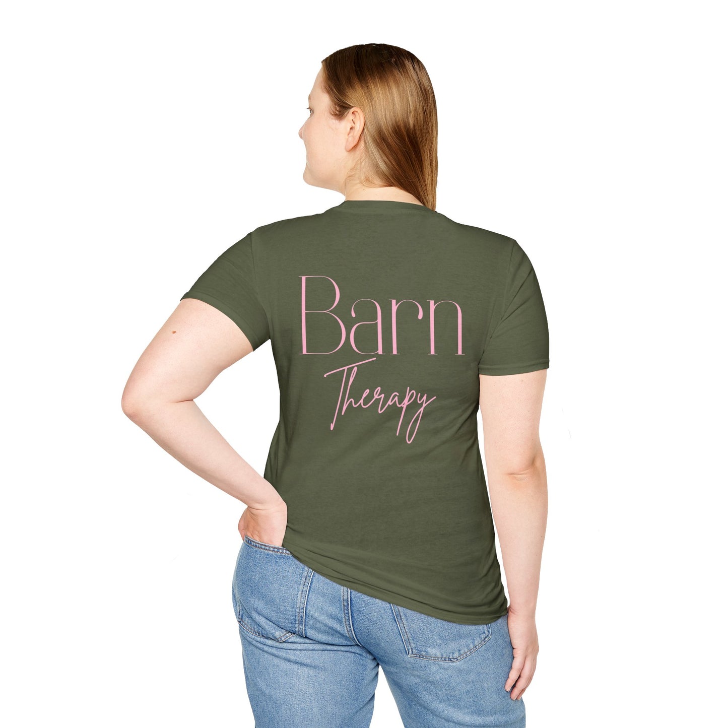 Barn Therapy T-Shirt | Reitsport Statement Shirt für Pferdeliebhaber | Equestrian Lifestyle Tee | Stall & Horse Lover Gift