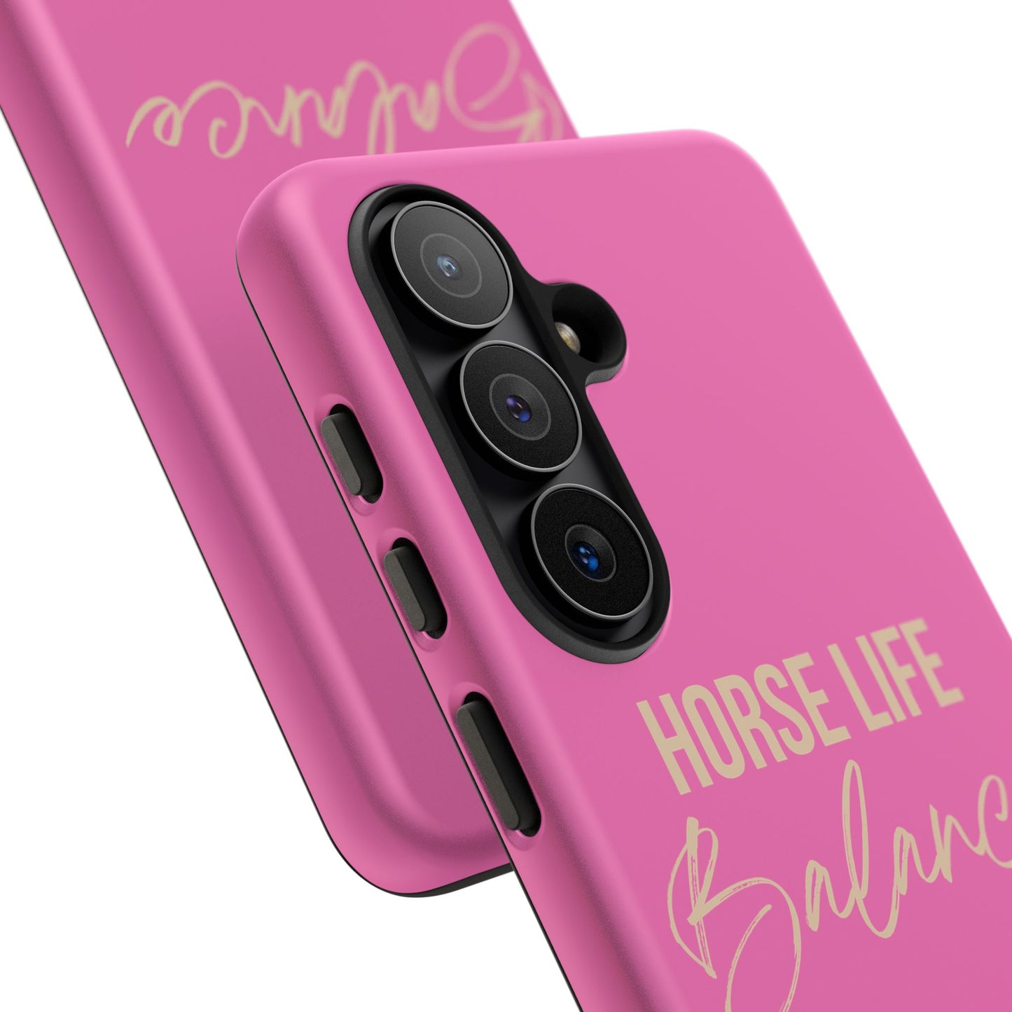 Horse Life Balance Phone Case - Pink Tough Protective Cover