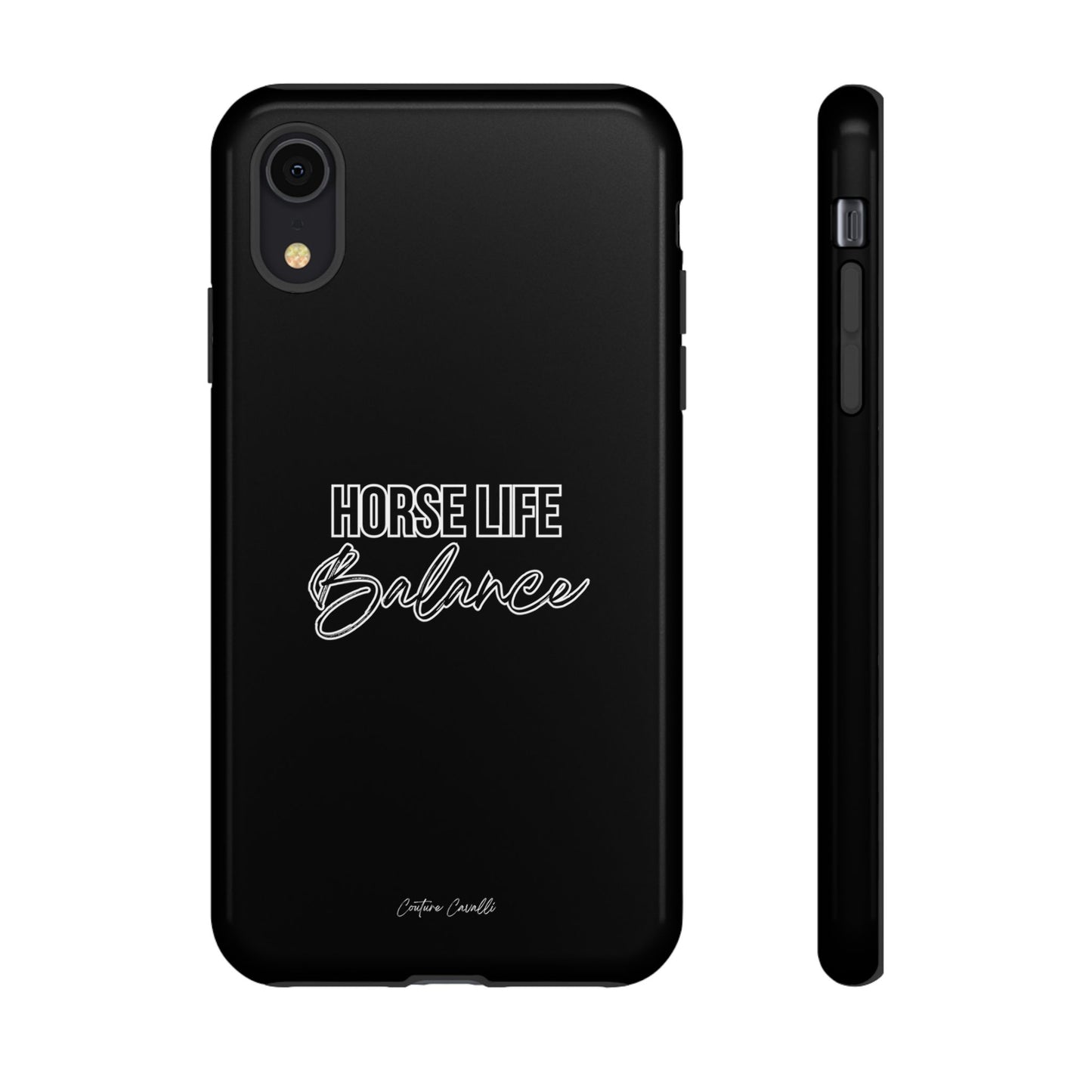 Phone Case - "Horse Life Balance" Glossy Tough Protective Case for Equestrians