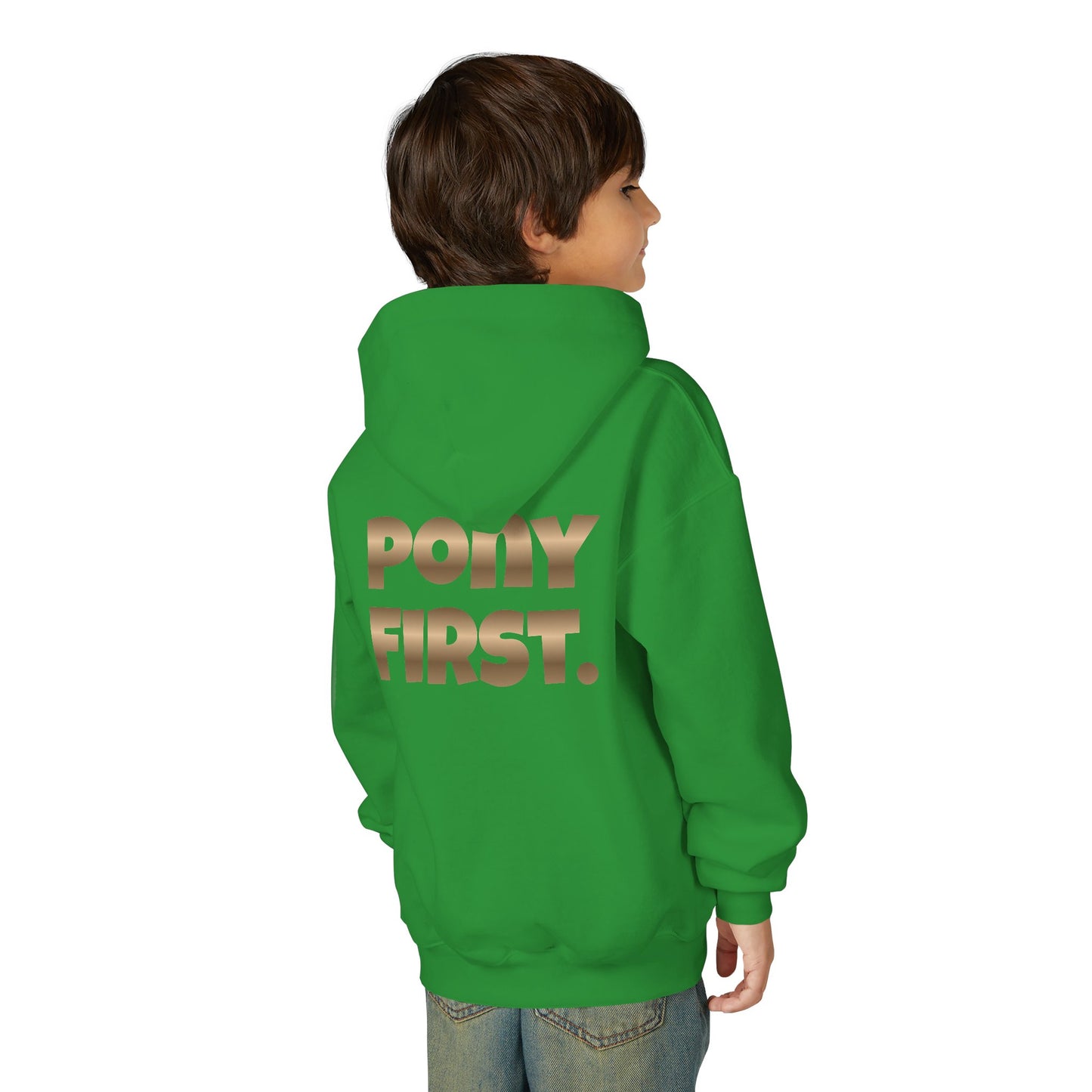 Personalisiert: Pony First Kinder-Hoodie – Mit eigenem Namen oder Ponynamen