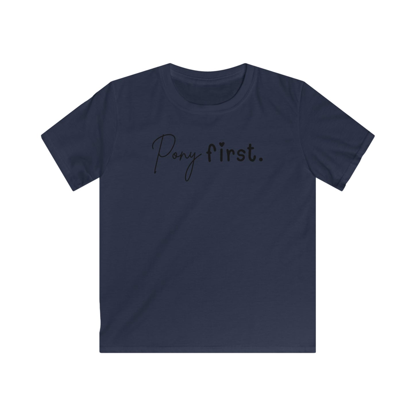 Kinder T-Shirt Pony first - Pferde T-Shirt für Mädchen & Jungen - Pferdeliebe I Geschenkidee für Kinder - Reiterkleidung