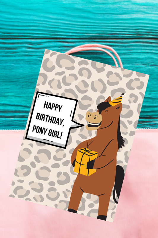 Geburtstagskarte Happy Birthday Ponygirl