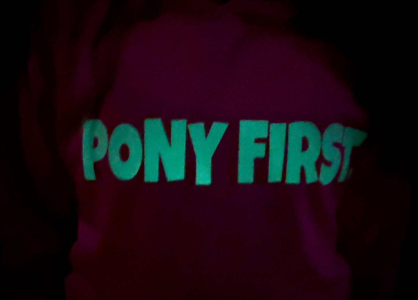 CC Pony first Hoddie Electric Pink