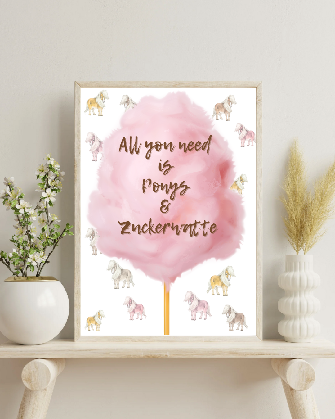 Poster Ponys & Zuckerwatte