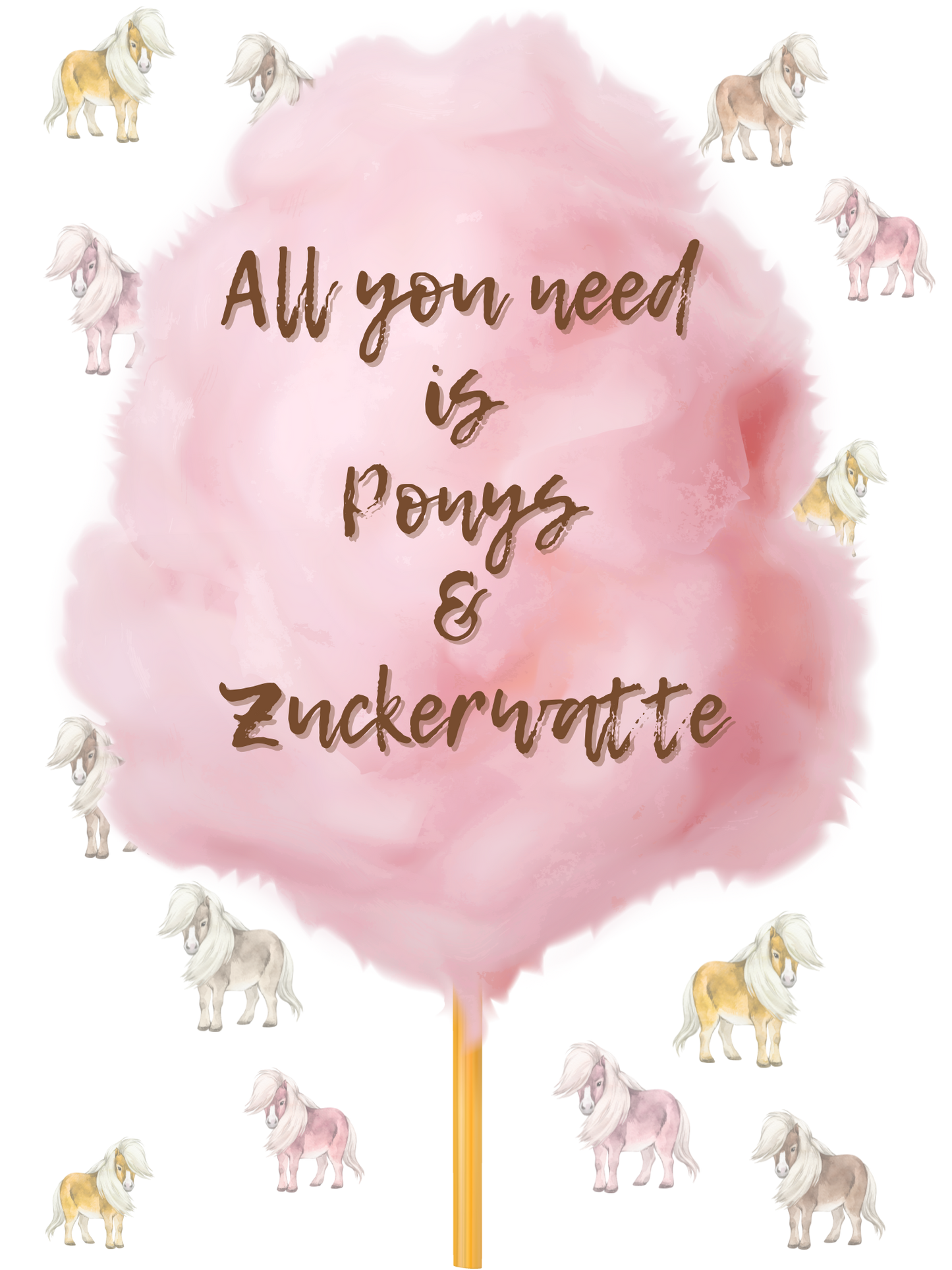 Poster Ponys & Zuckerwatte